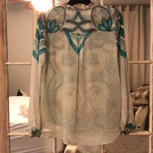 Twelfth Street by Cynthia Vincent Tops - Sheer printed blouse Twelfth Street by Cynthia Vincent Tops - Sheer printed blouse